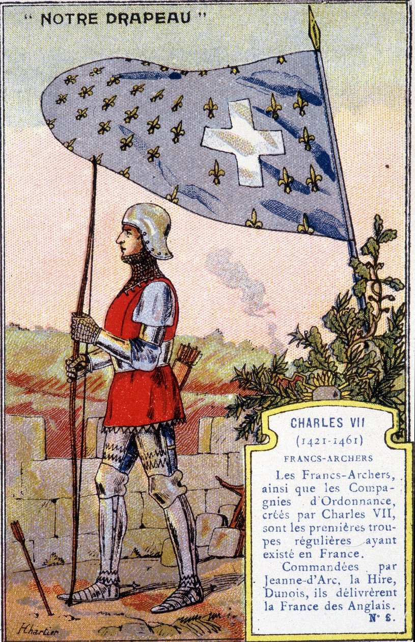 Flaggan för francbågskyttarna av Charles VII av French School