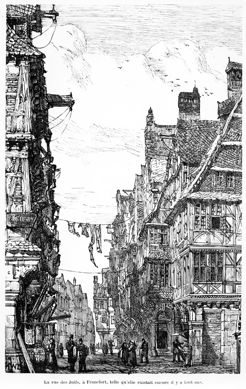 Frankfurt Judengasse, ca 1860-70 av French School