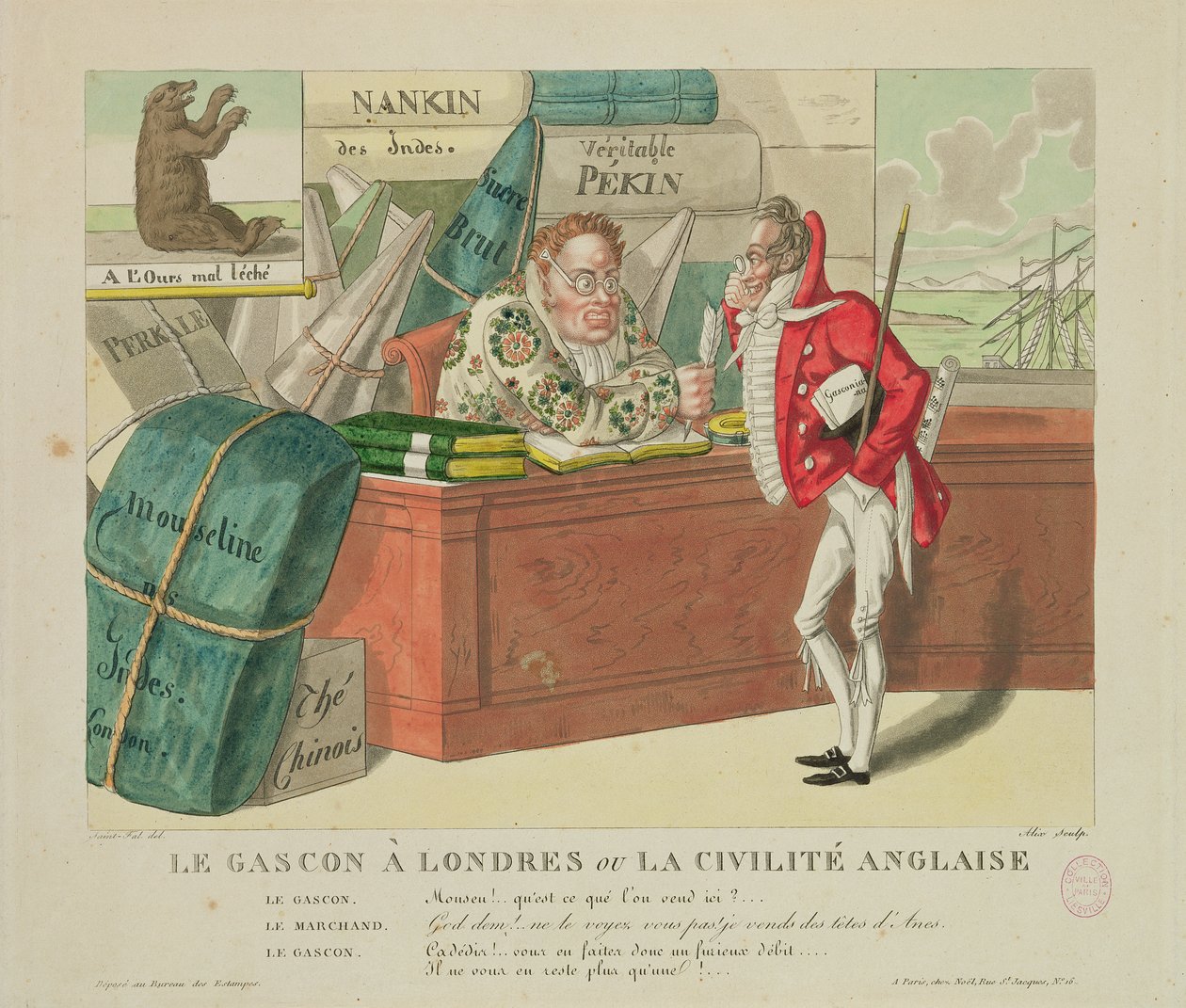 Gascon i London, eller engelsk civilitet, 1806 av French School