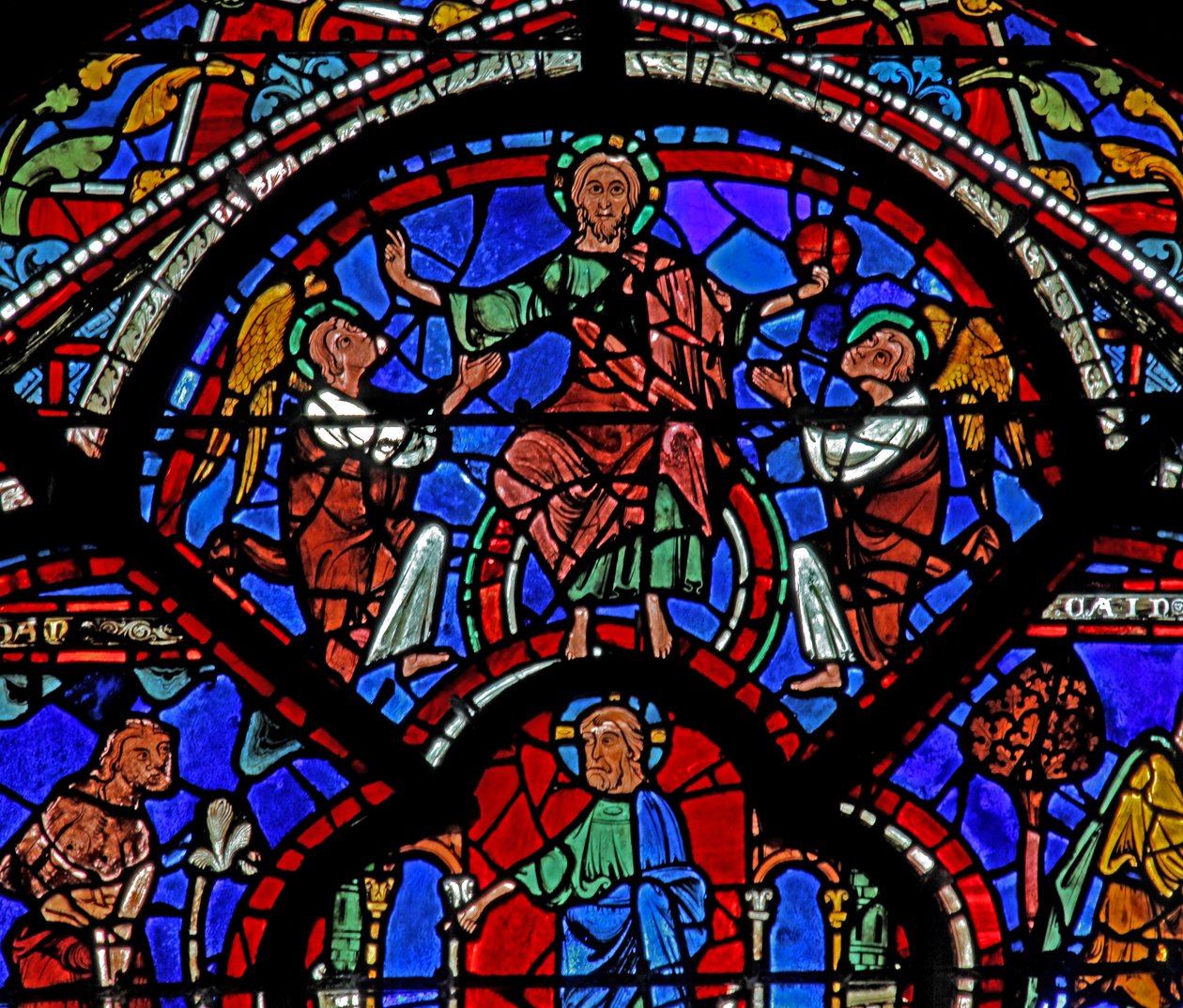 Det barmhärtige samaritfönstret: Kristus som förlossningen (w44) av French School