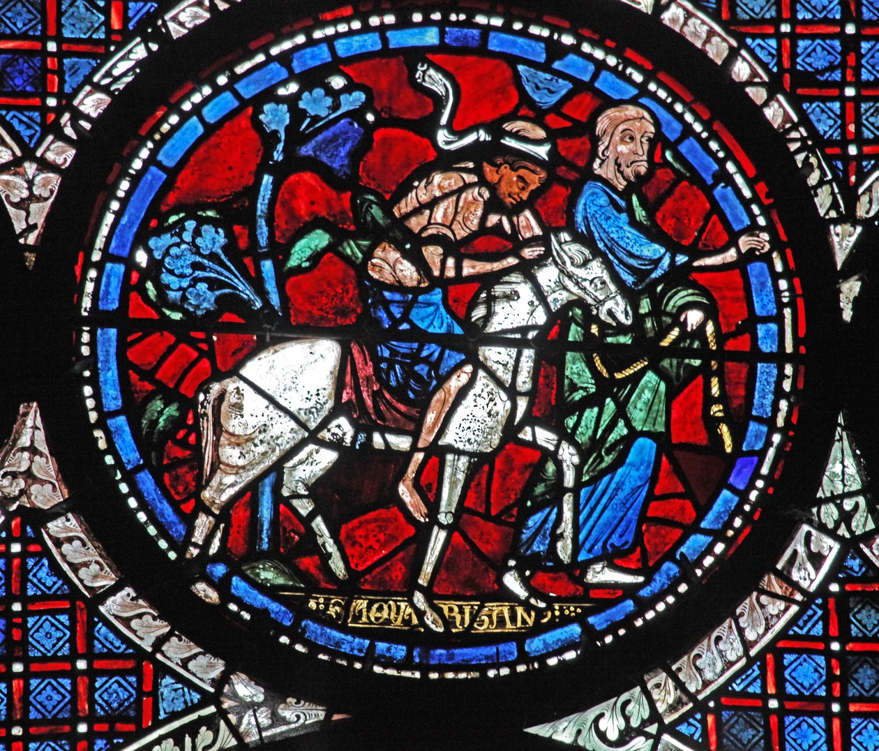 The Good Samaritan window: tar offret till ett värdshus (w44) av French School