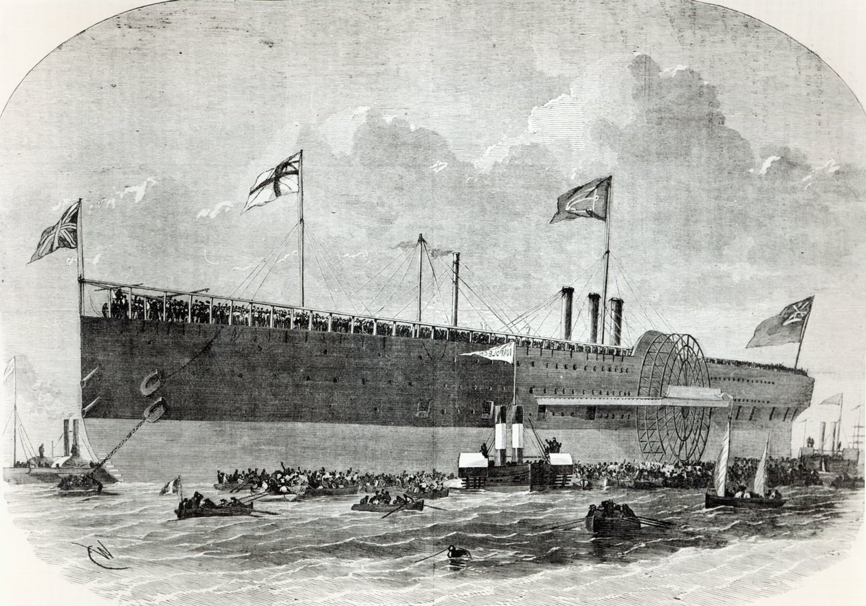 The Great Eastern, illustration från Le Nouvel Illustre, 1867 av French School