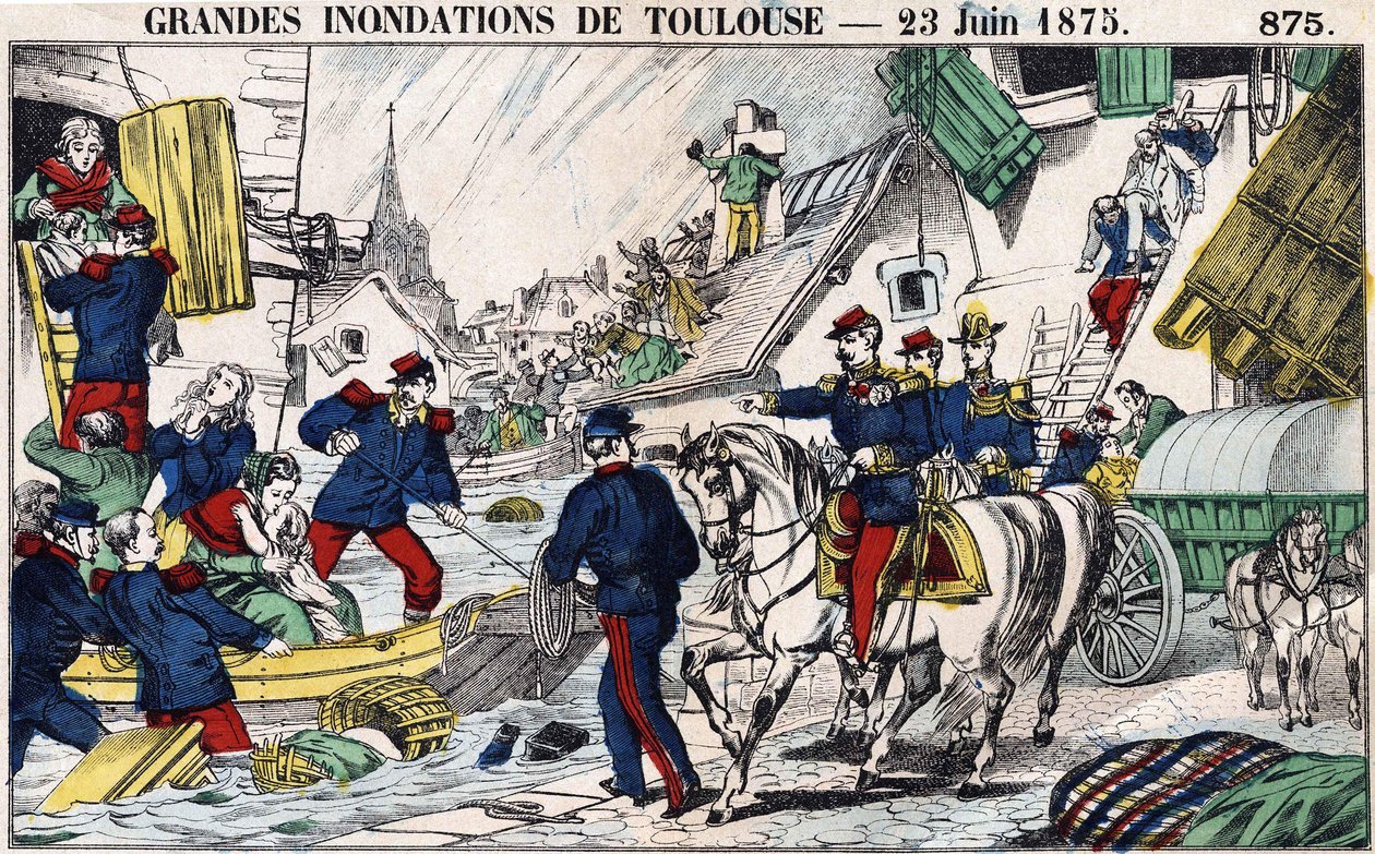 De stora översvämningarna i Toulouse den 23 juni av French School