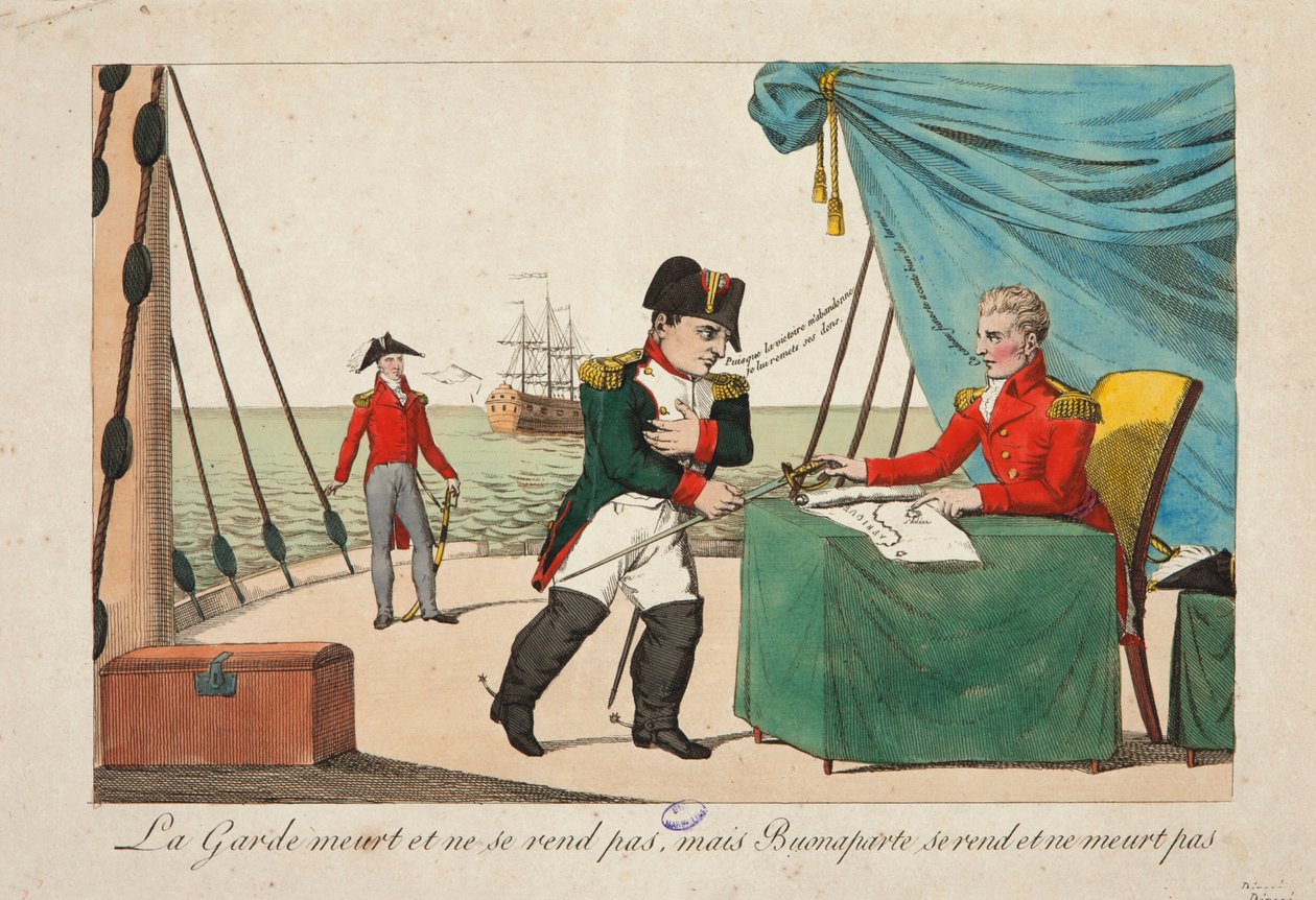 Gardet dör men kapitulerar inte, men Bonaparte kapitulerar och dör inte av French School