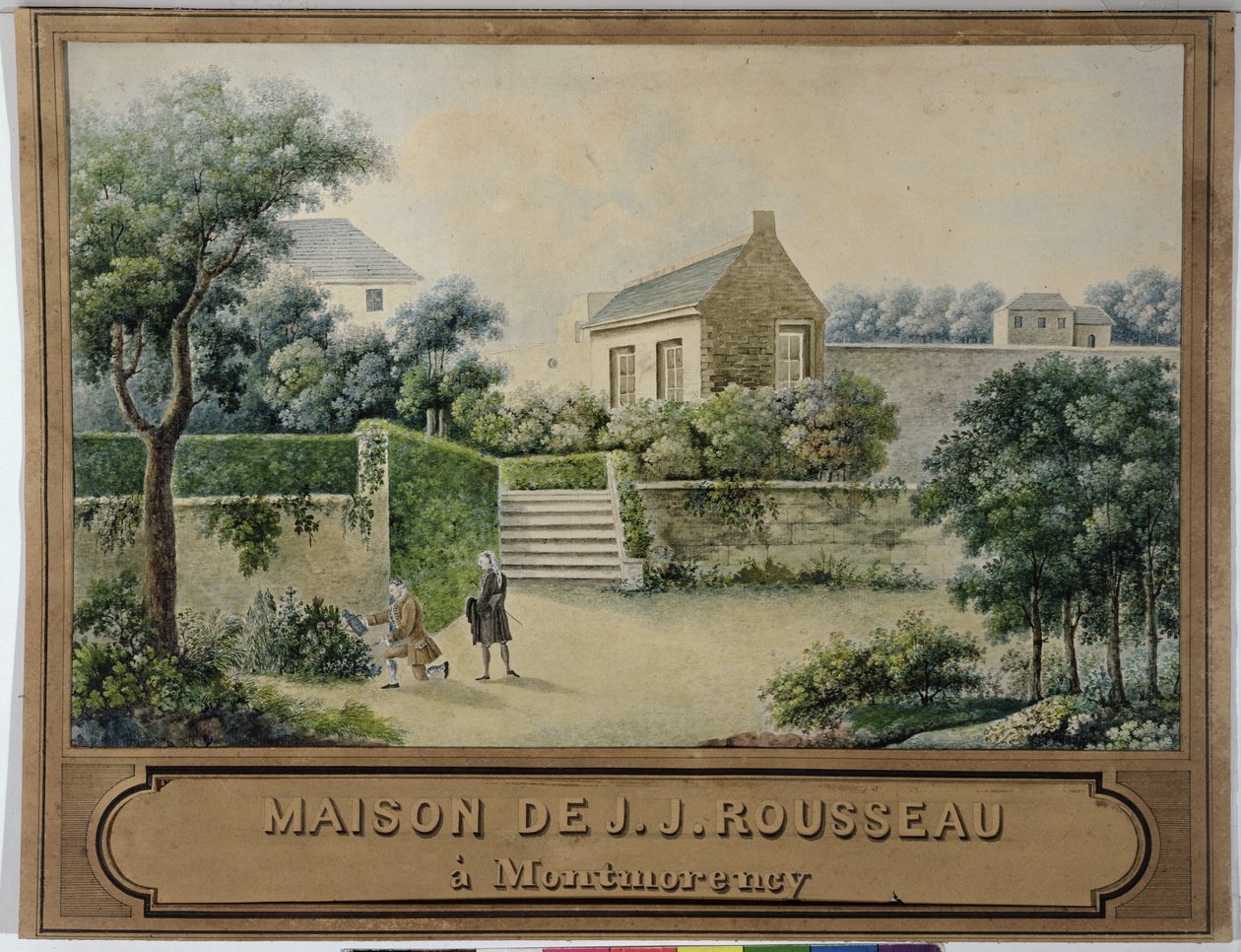 Eremitaget i Montmorency (wc på papper) av French School