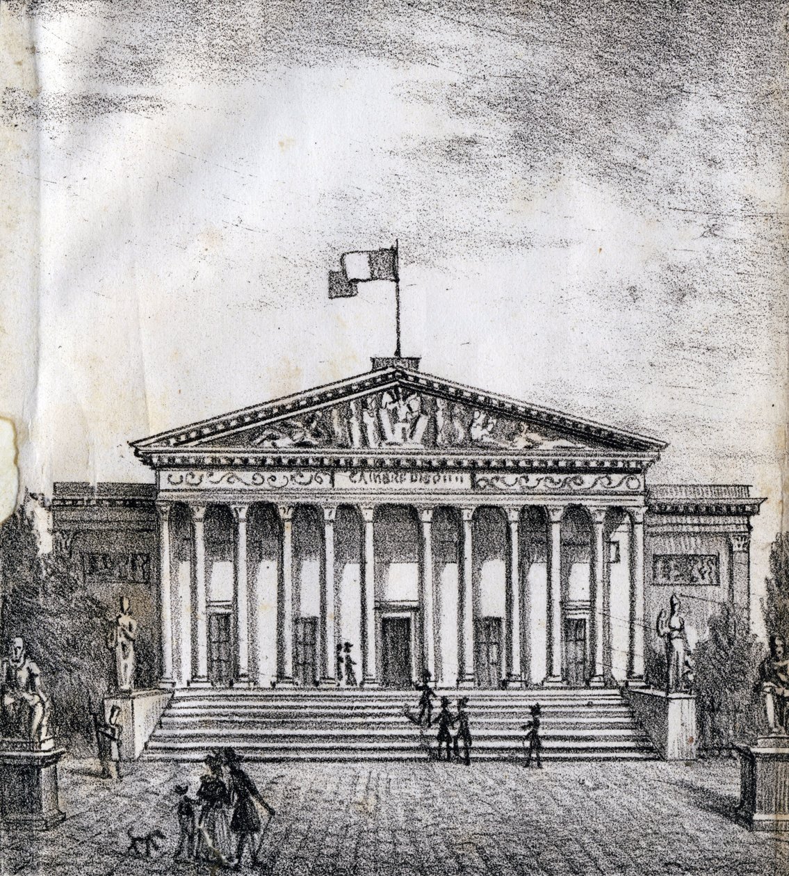 Deputeradehuset - "Alphabet Picturesque des Monumens de Paris" c.1840 (gravyr) av French School