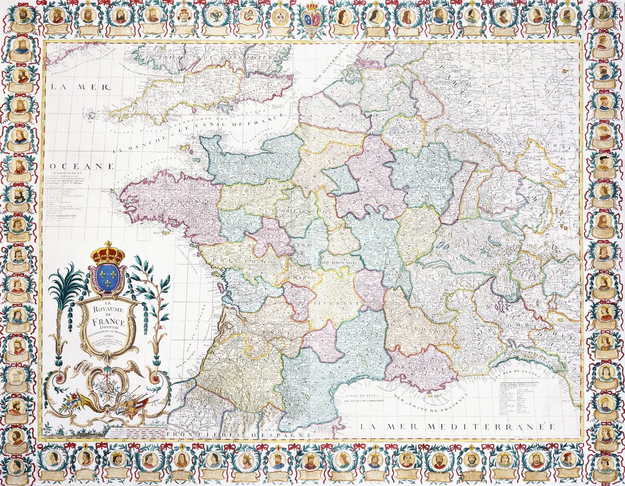 Konungariket Frankrike delades upp i lokala myndigheter 1751 av French School