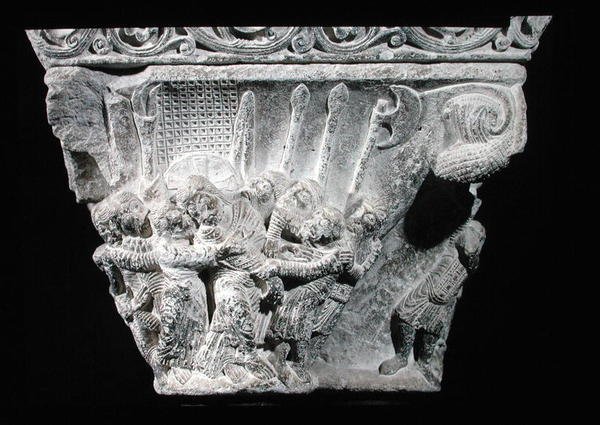 Judas kyss, relief från en huvudstad av French School