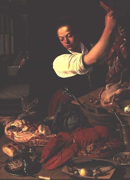 The Kitchen Maid av French School
