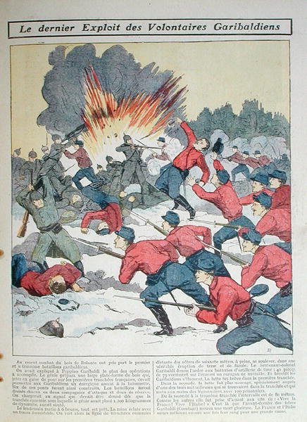 "The Senaste Exploit of the Garibaldi Volunteers", illustration för barn av French School