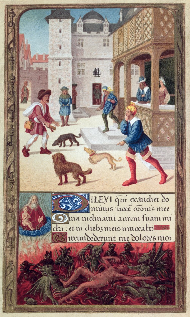 Den spetälske, efter ett 1500-talsmanuskript (färgstick) av French School