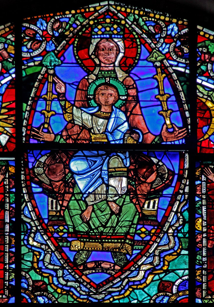 The Life of Christ window: The Virgin & Child (w50) av French School