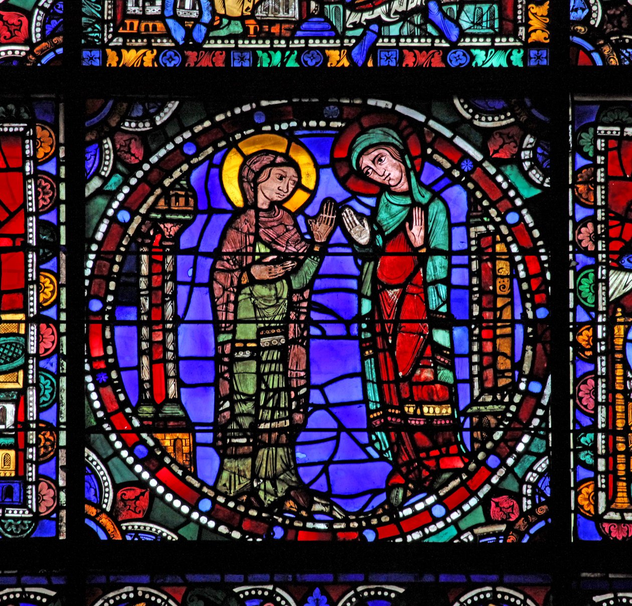 The Life of Christ window: Jungfru Maria - Visitation of (w50) av French School