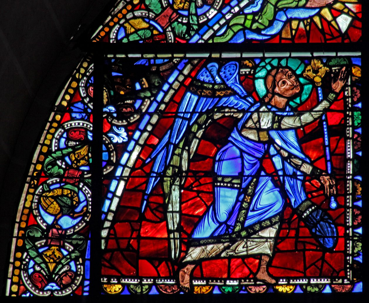 The Life of Christ-fönstret: en ängel (w50) av French School