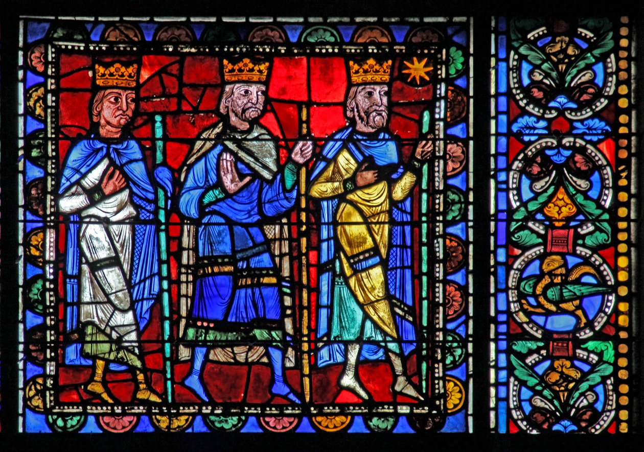 The Life of Christ window: the magi depart (w50) av French School