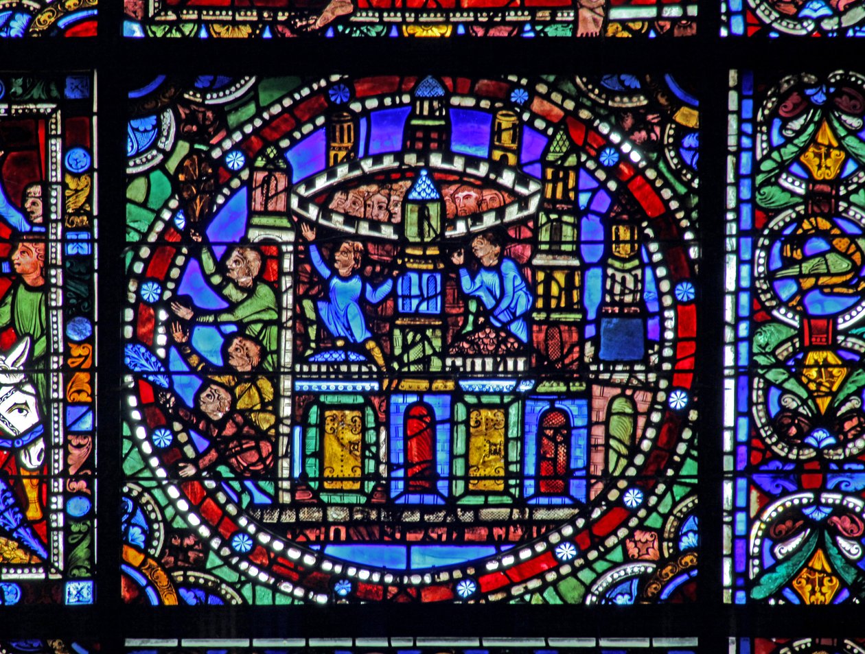 The Life of Christ-fönstret: staden Jerusalem (w50) av French School