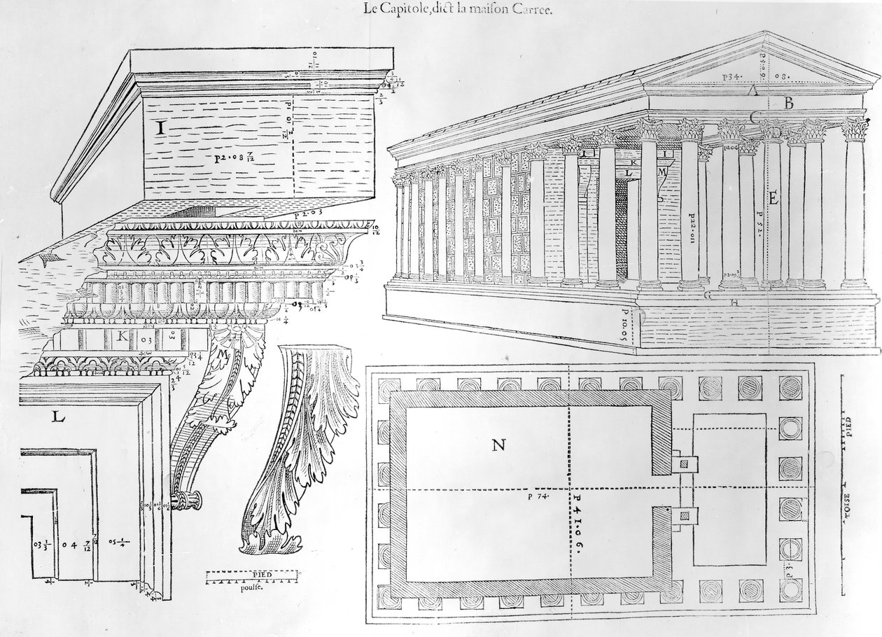 Maison Carree, illustration från Discours historial de l