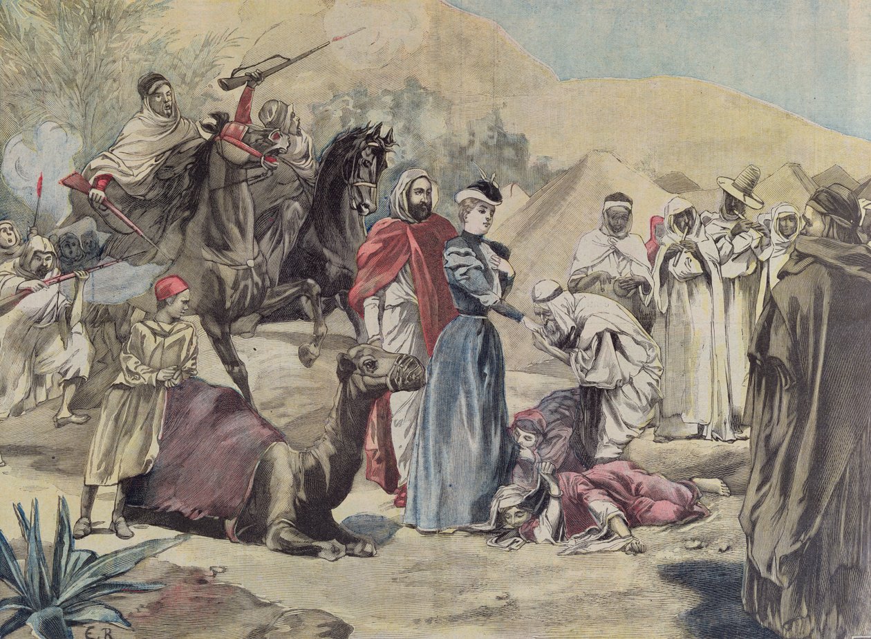 En europeisk kvinnas äktenskap med en arabisk hövding, från Le Petit Journal, 1899 av French School