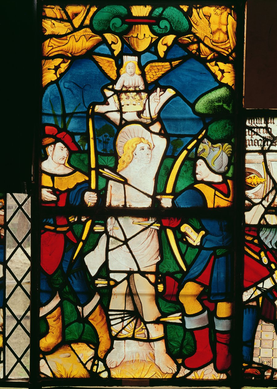 The Martyrdom of St. Sebastian, från kyrkan St. John dElbeuf av French School