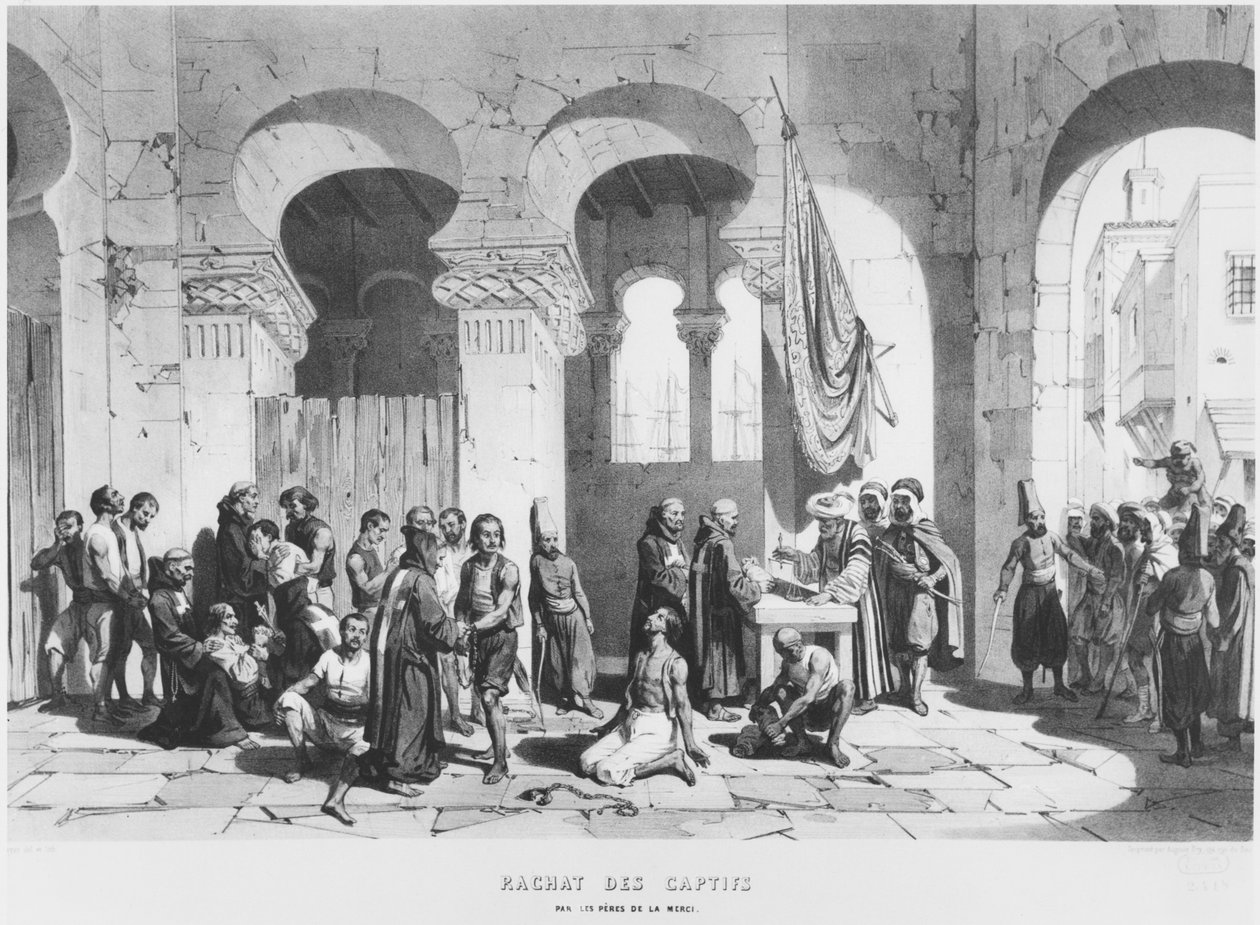 Mercy Fathers löser fångarna i Algeriet, ca 1830-40 av French School