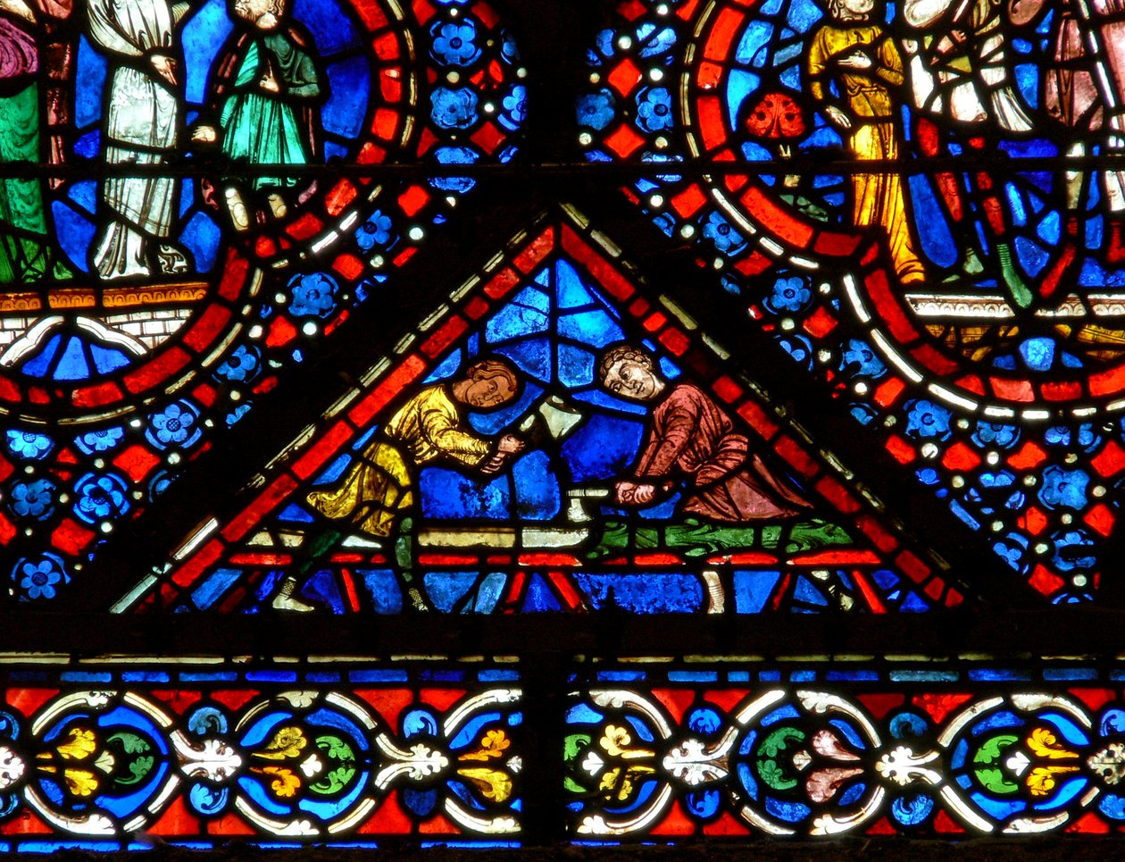Noah-fönstret: donatorer - hjulmakare och snickare (w47) av French School