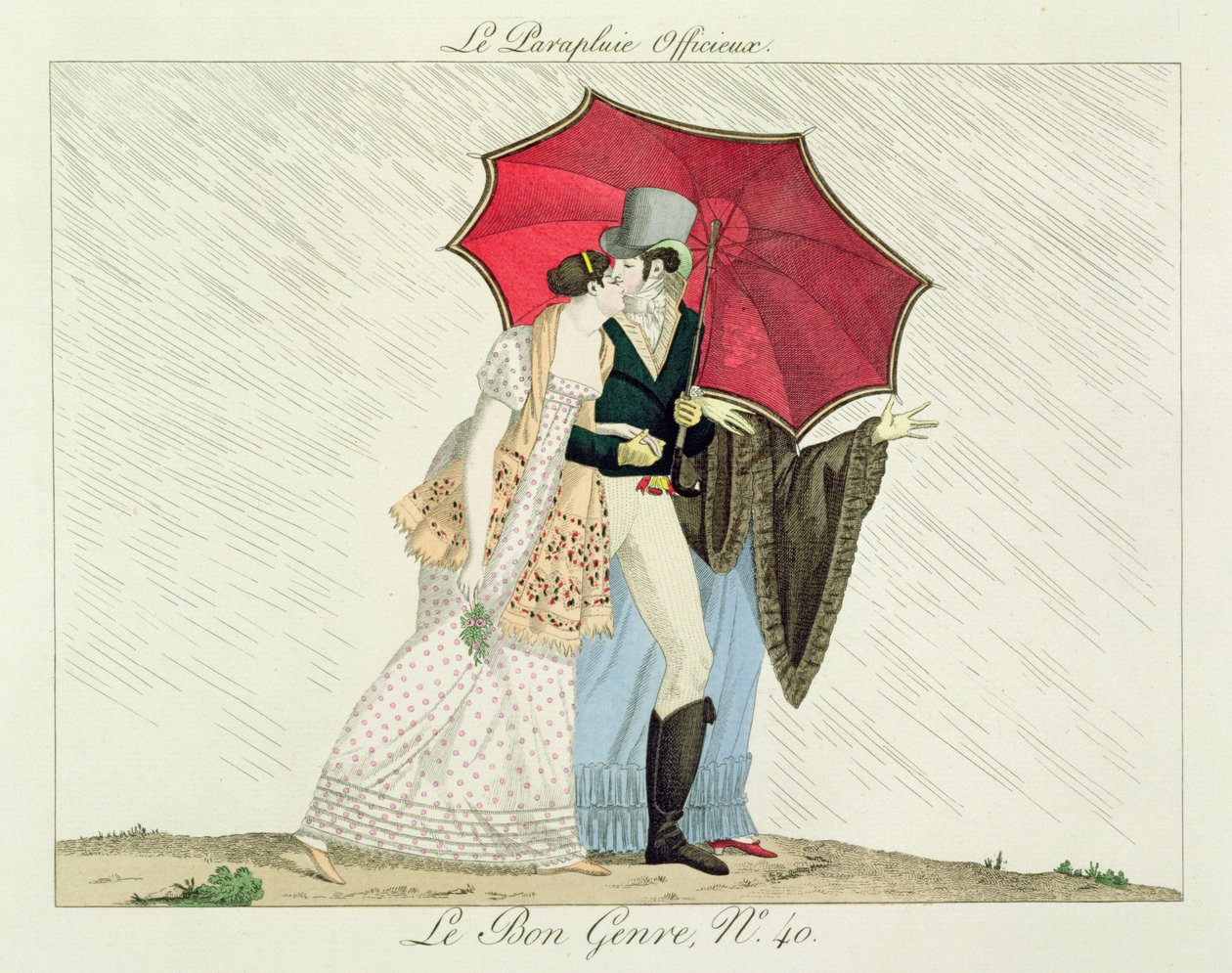 The Obliging Umbrella, tallrik 40 från Le Bon Genre av French School