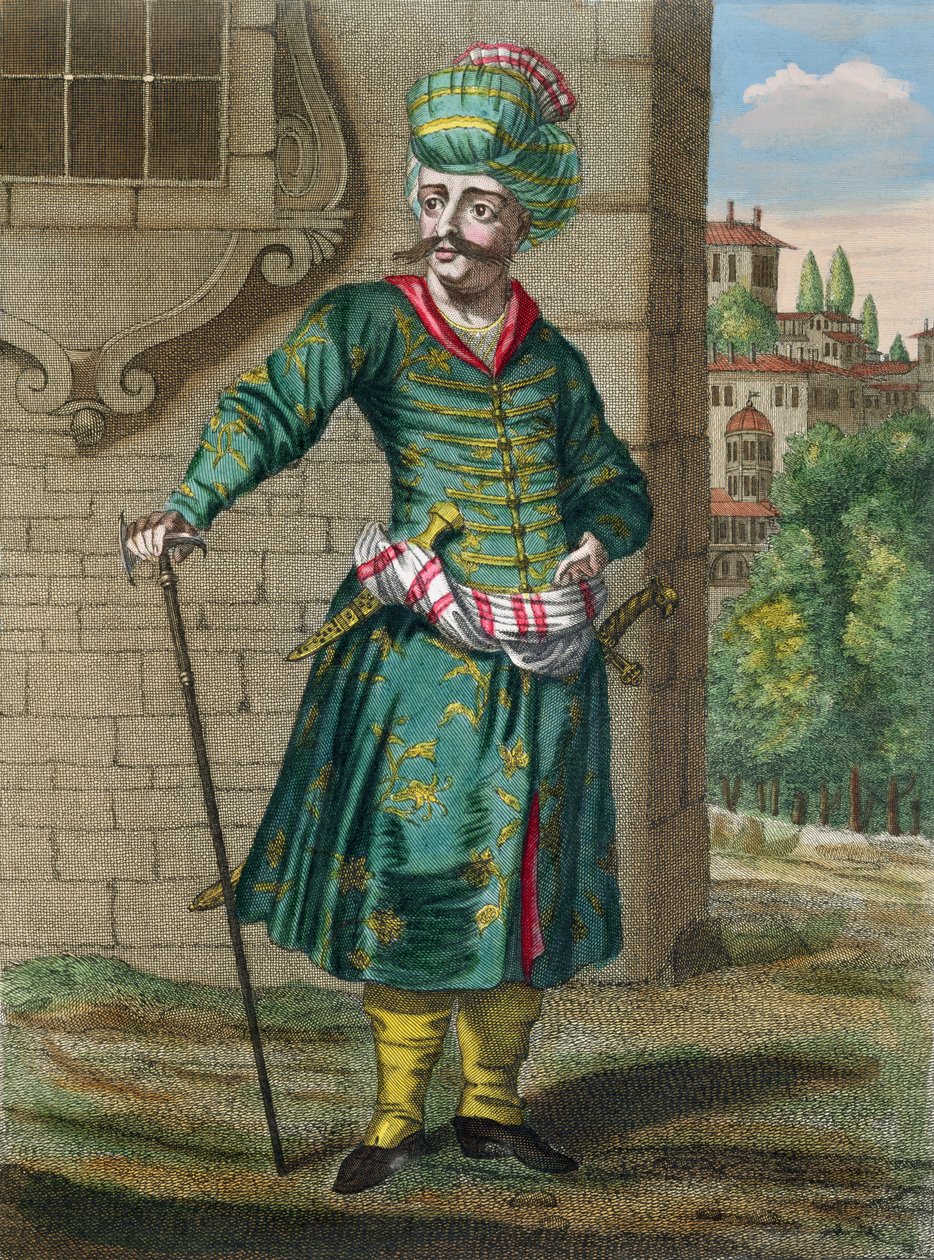 Persern, från Recueil dEstampes sur les Costumes du Levant, graverad av Gerard Jean Baptiste Scotin (1671-1716) 1707-08 av French School