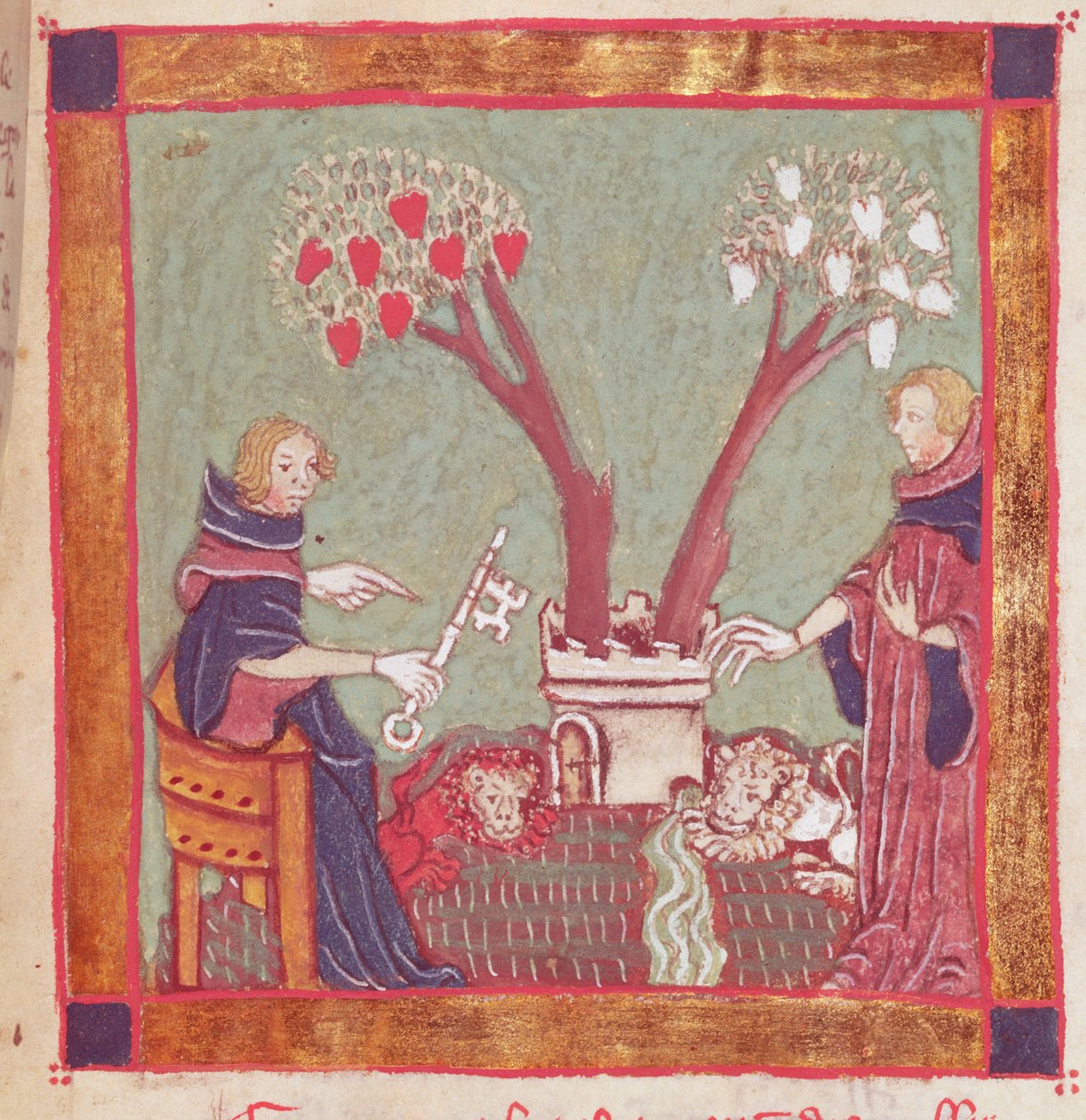 The Philosophers Will, från ett manuskript av alkemi, 1300-talet av French School