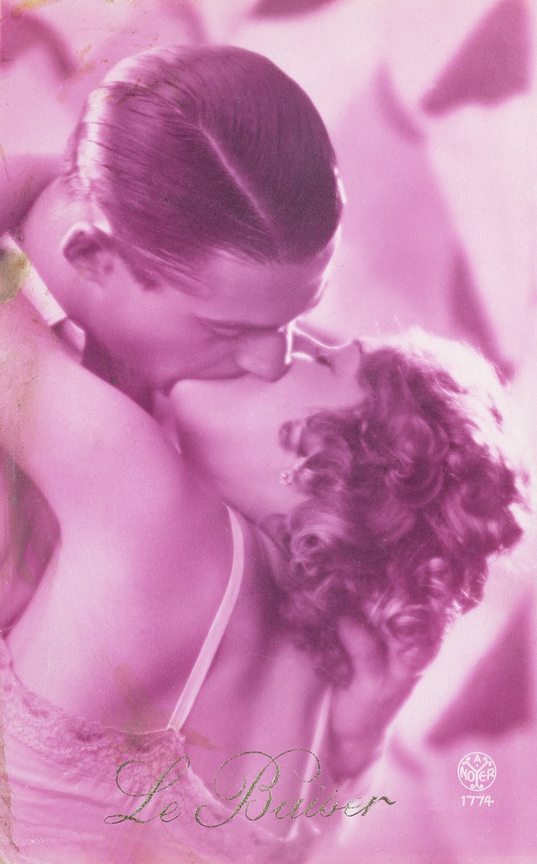 Den rosa kyssen, ca 1930 av French School