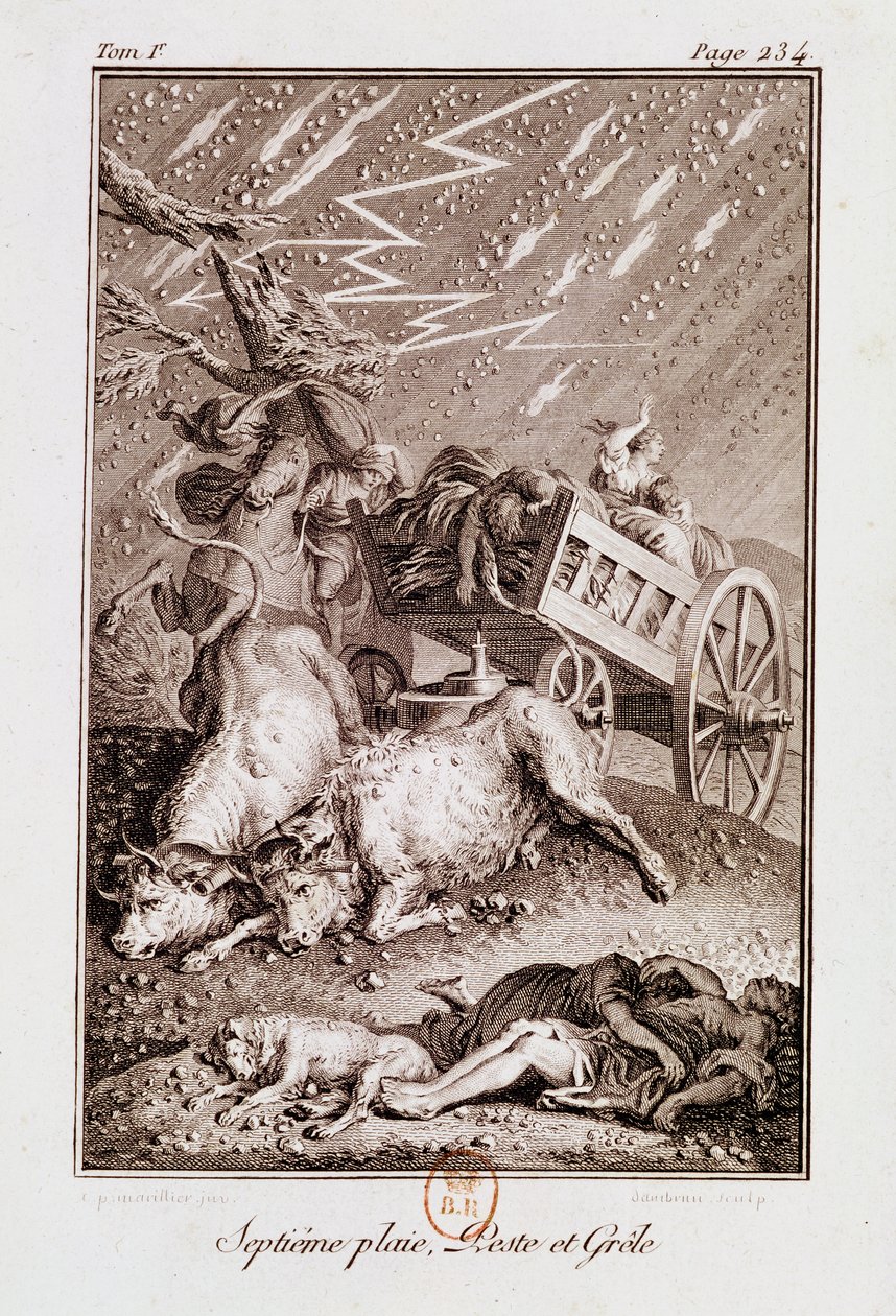The Plagues of Egypt: The Plagues of Diseased Cattle, Boils and Hail, från 