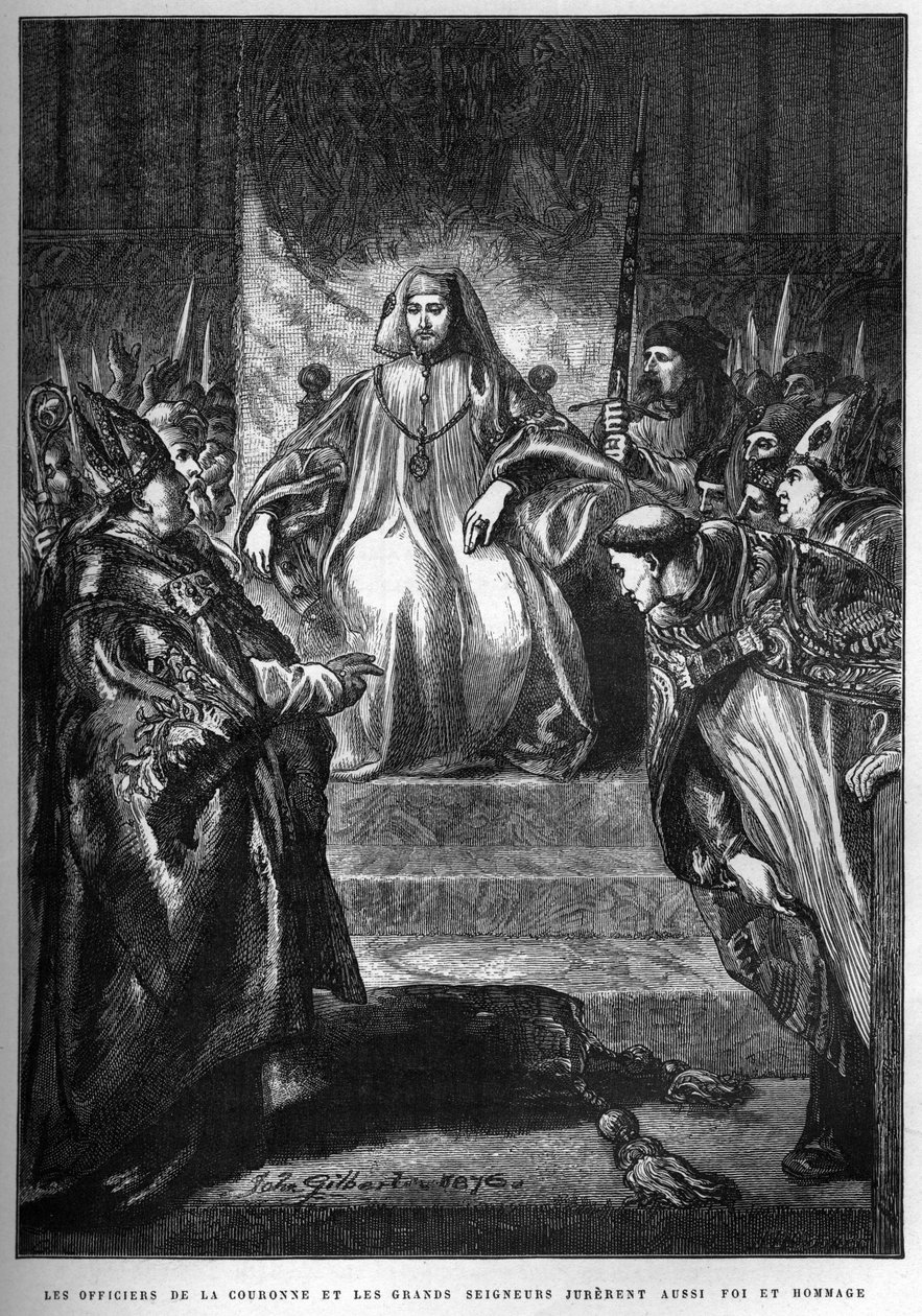 Kungörelsen av HENRY IV (1367-1413) kung av England av French School