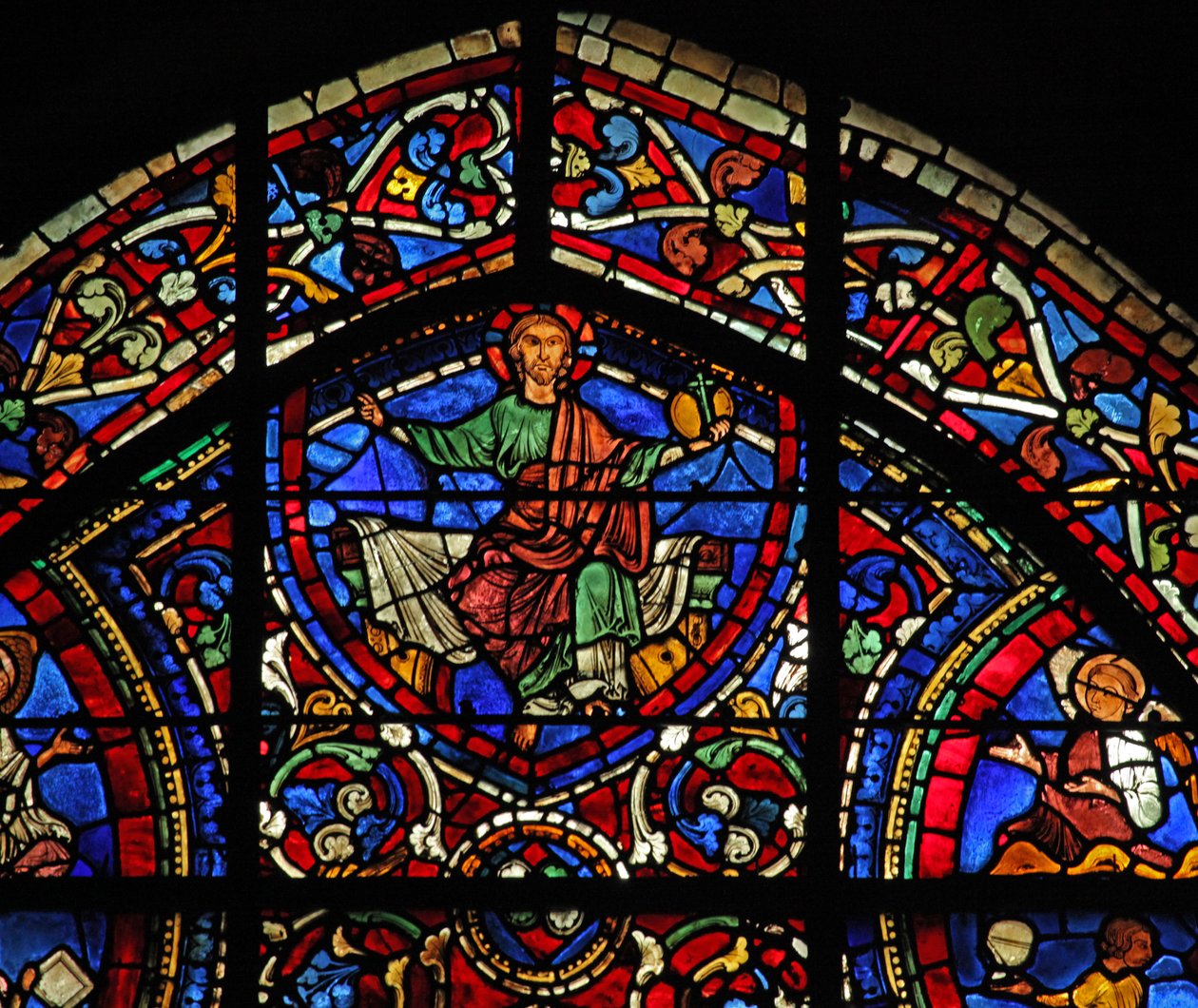 The Prodigal Son window: Christ - Majestas Domini (w35) av French School