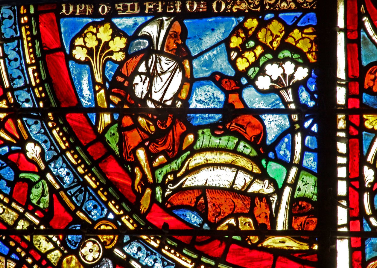The Prodigal Son-fönstret: reflekterar över hans undergång (w35) av French School