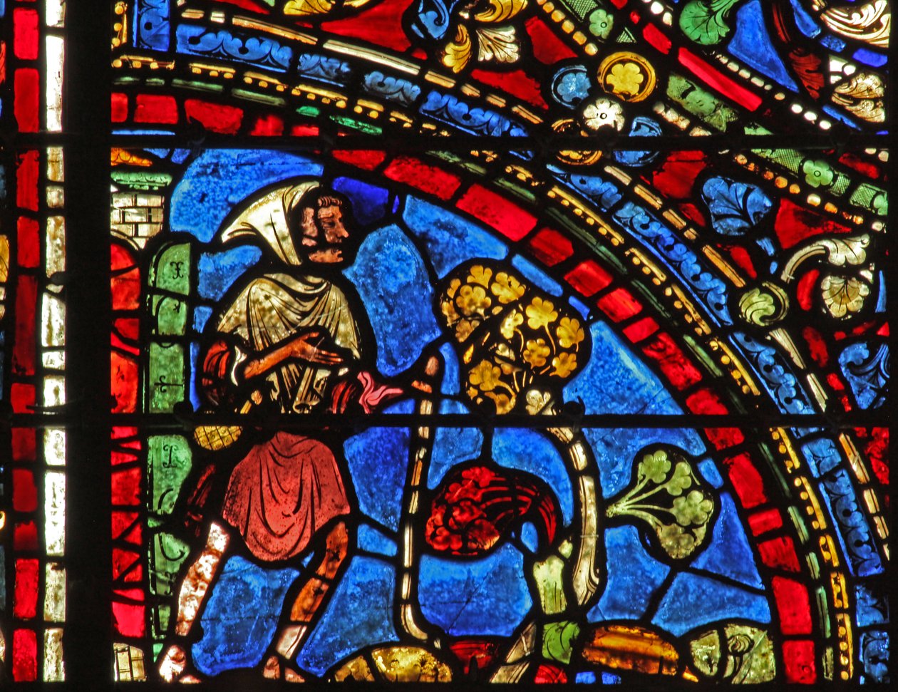 The Prodigal Son-fönstret: återvänder hem (w35) av French School