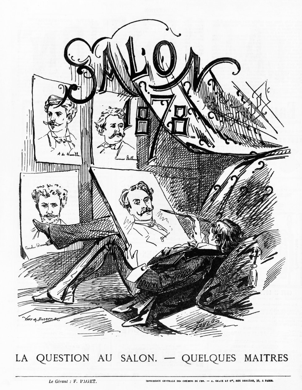 Frågan på salongen - några mästare? Paris salong 1878 av French School