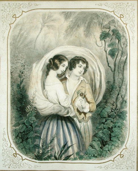 The Return from the Walk, från Paul et Virginie av Henri Bernardin de Saint-Pierre (1737-1814) av French School
