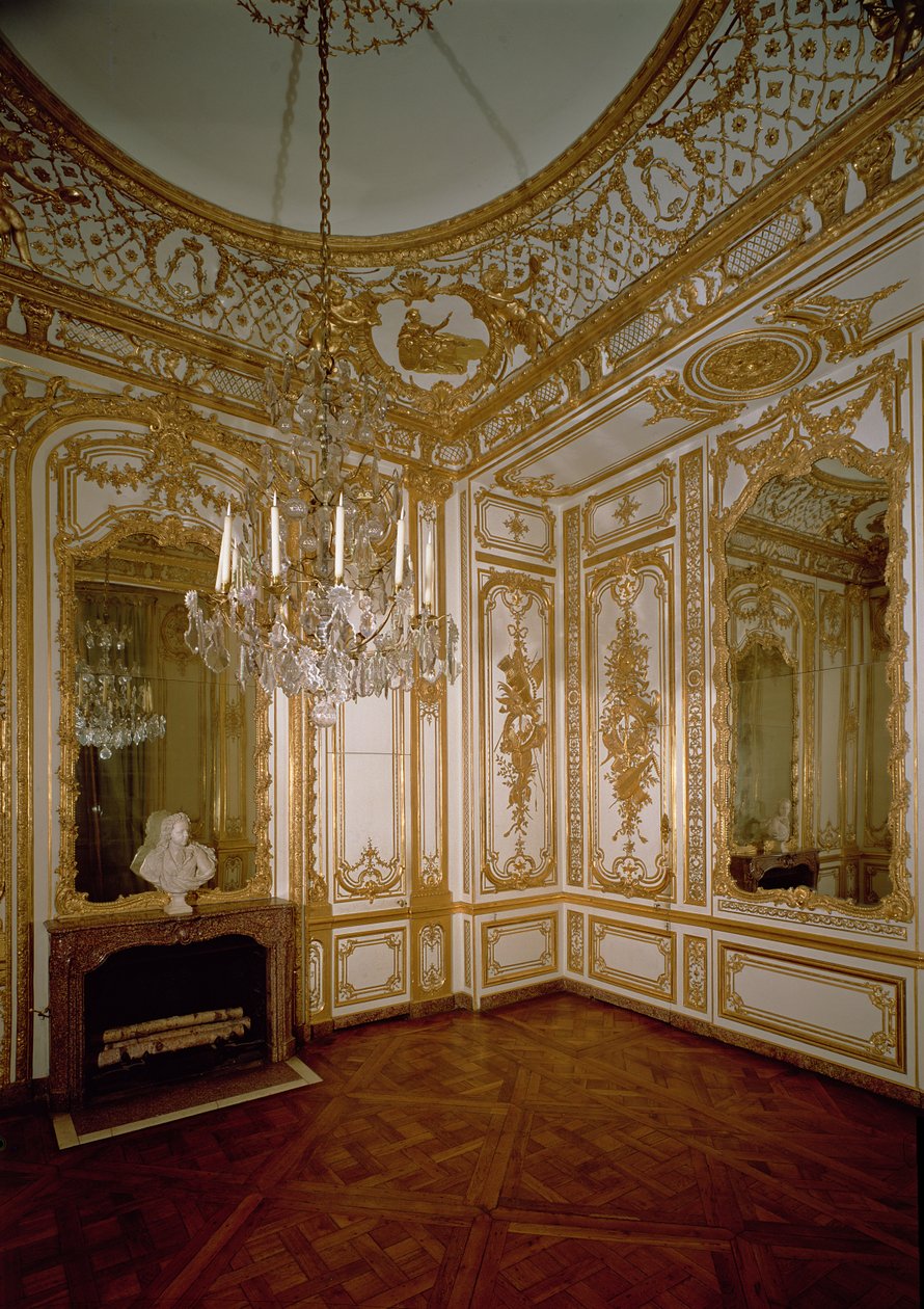 Salon de Musique (musikrummet) i Adelaide, prinsessan av Orleans (1777-1847) av French School