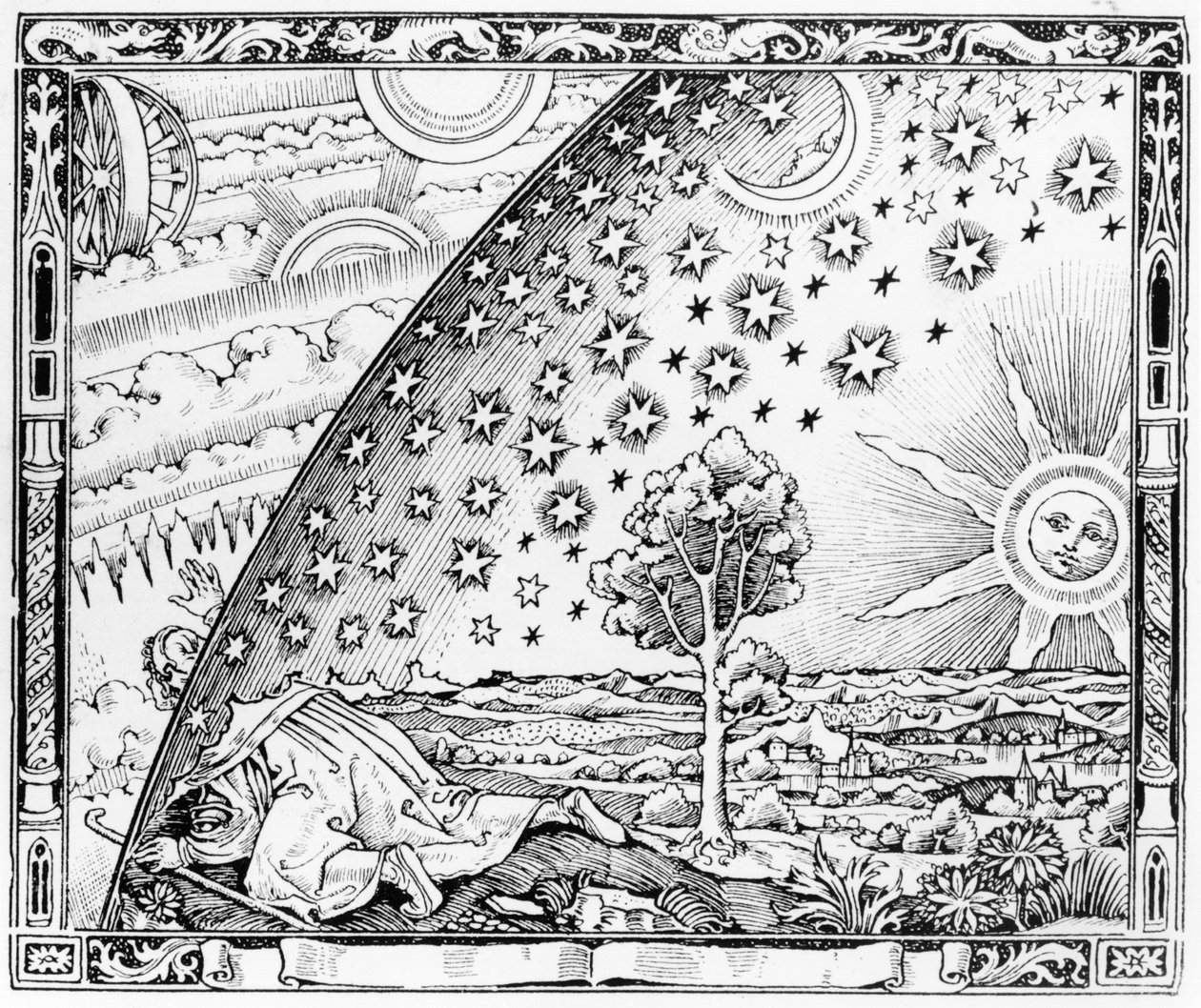 The Scientist Leaving the World, i stil med ca 1520, från LAtmosphere meteorologie populaire, publicerad Paris, 1888 av French School