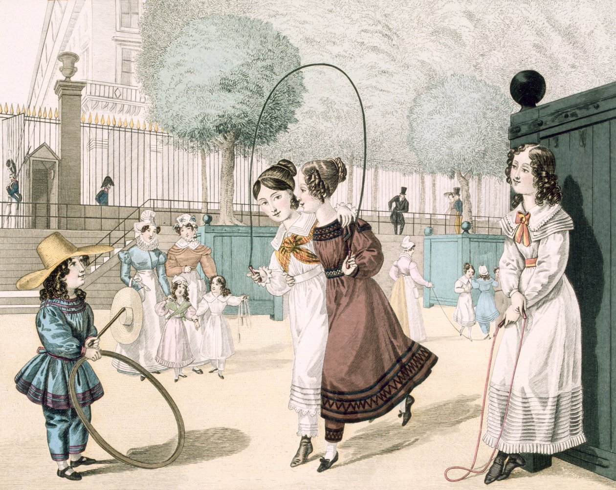 The Skipping Game, skylt 115 från Le Bon Genre, 1822 av French School