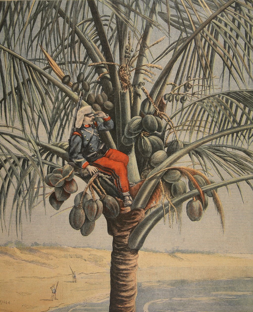 The Spanish American War, illustration från Le Petit Journal: Supplement illustre, 12 juni 1898 av French School