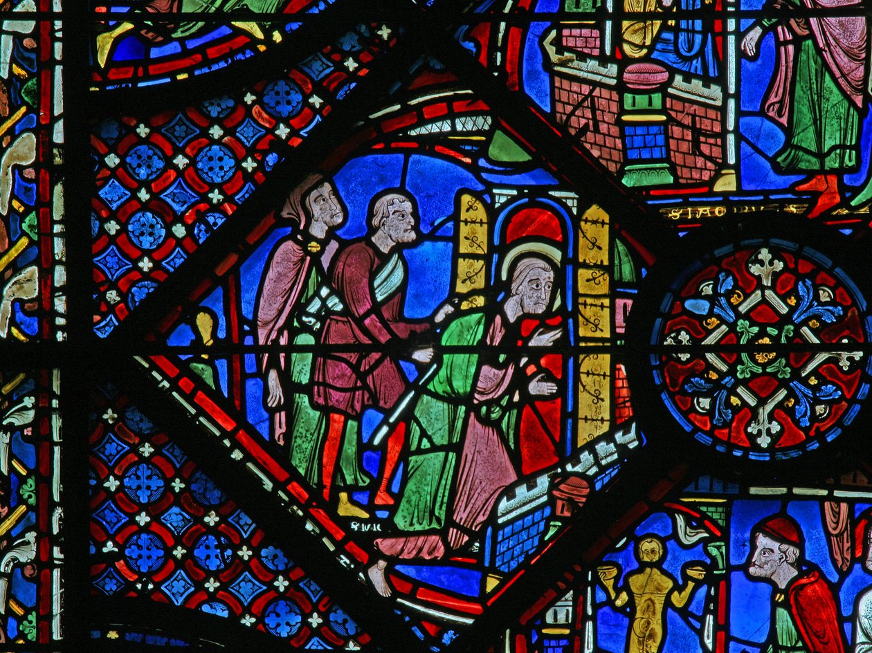 St James Window: James kastas i fängelse (w5) av French School