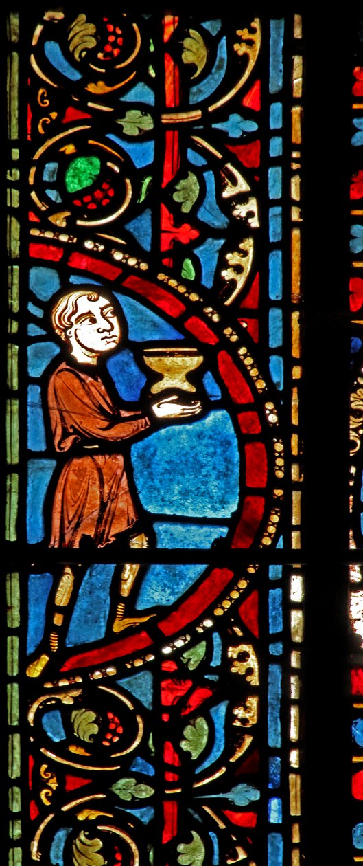 St Lubin-fönstret: givare - vinmakare (w45) av French School