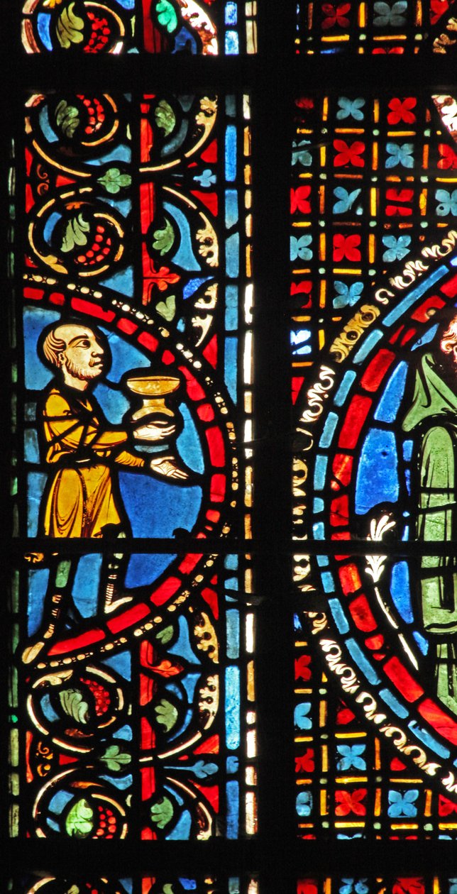 St Lubin-fönstret: givare - vinmakare (w45) av French School