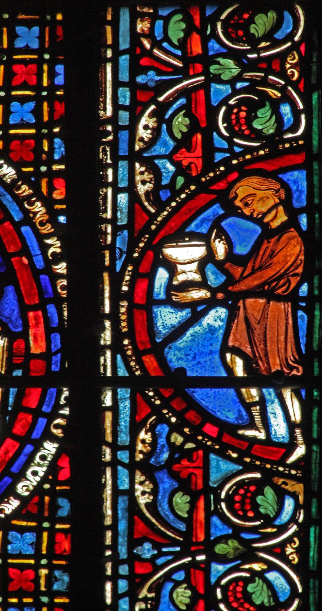 St Lubin-fönstret: givare - vinmakare (w45) av French School