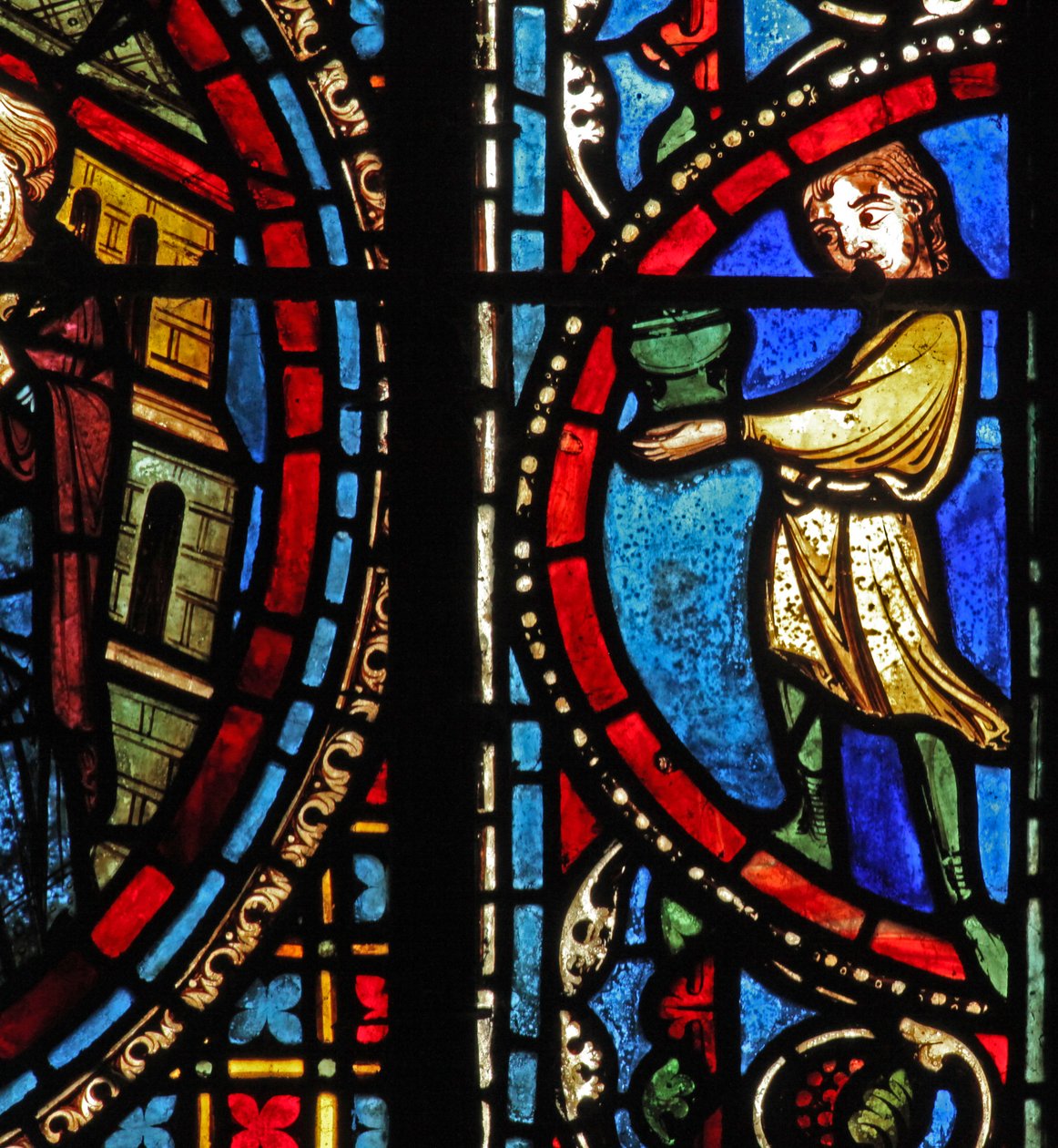 St Lubin-fönstret: givare - vinmakare (w45) av French School
