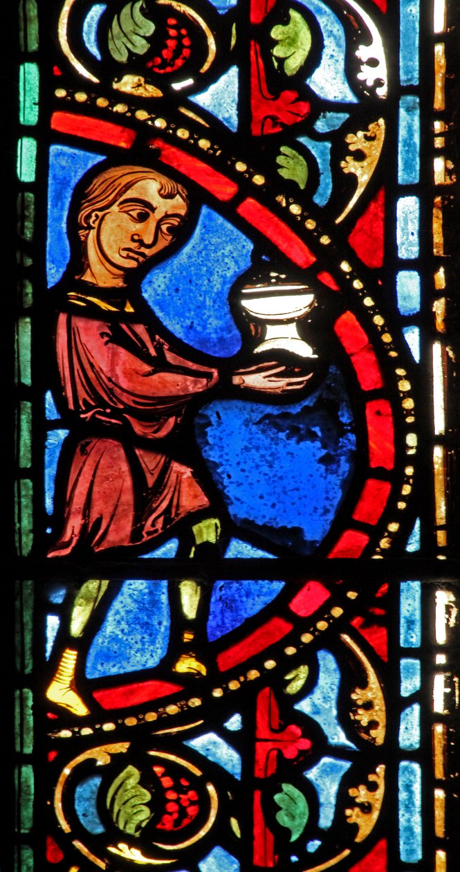 St Lubin-fönstret: givare - vinmakare (w45) av French School