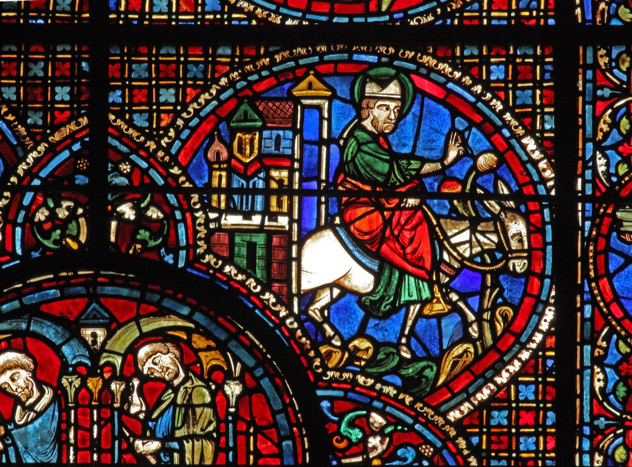 St Lubin-fönstret: besöker hans stift (w45) av French School