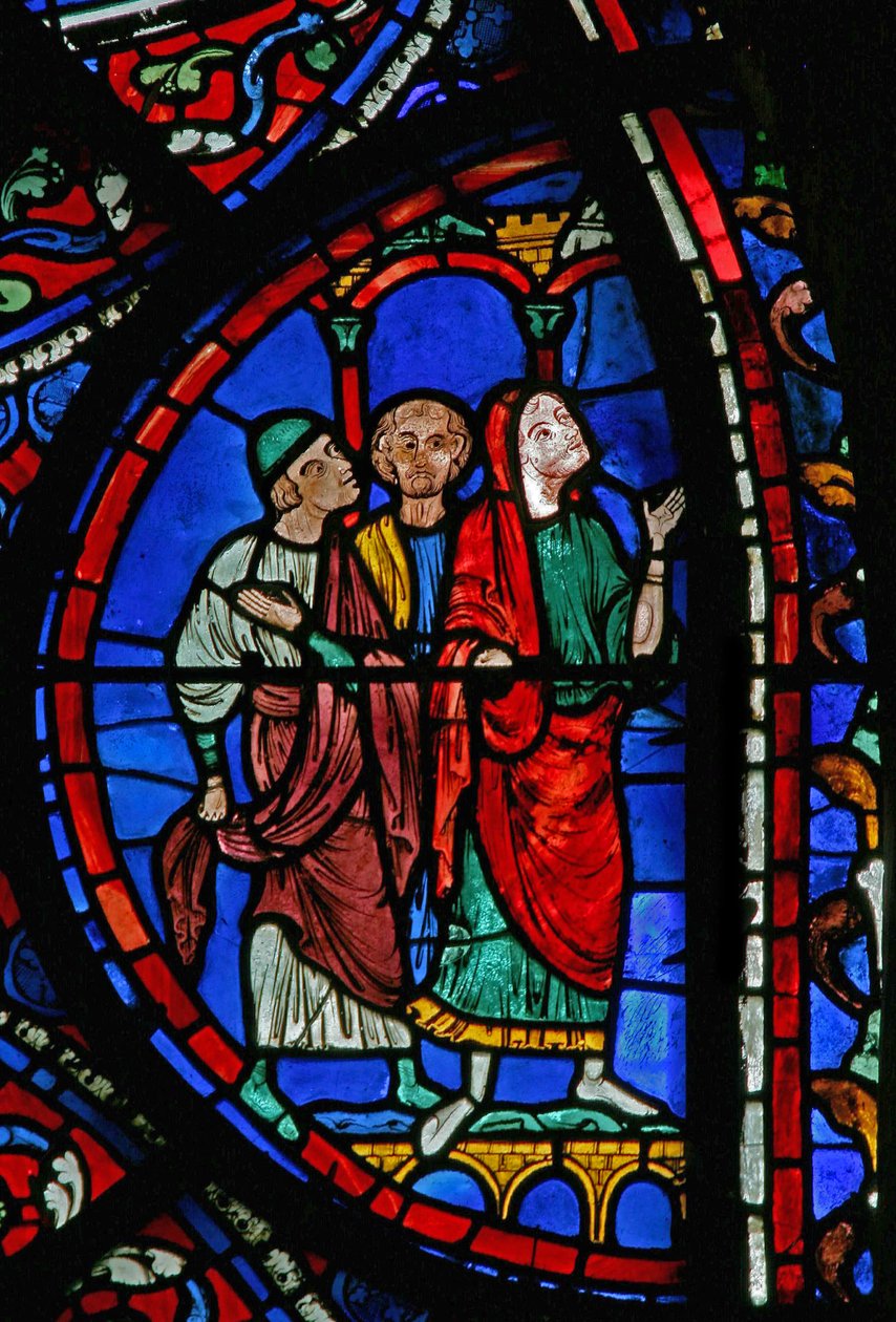 St Thomas-fönstret: en grupp (w23) av French School