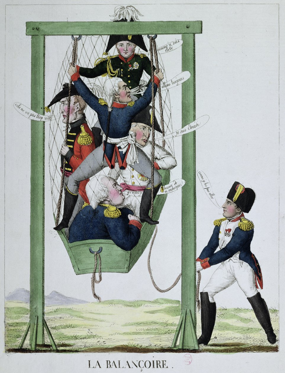 Gungan, karikatyr av Napoleon (1769-1821), ca 1814 av French School