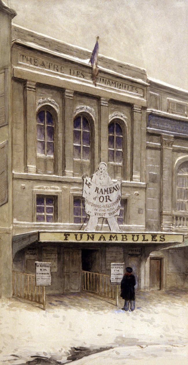 Theatre des Funambules, Paris, tidigt 1900-tal (målning) av French School